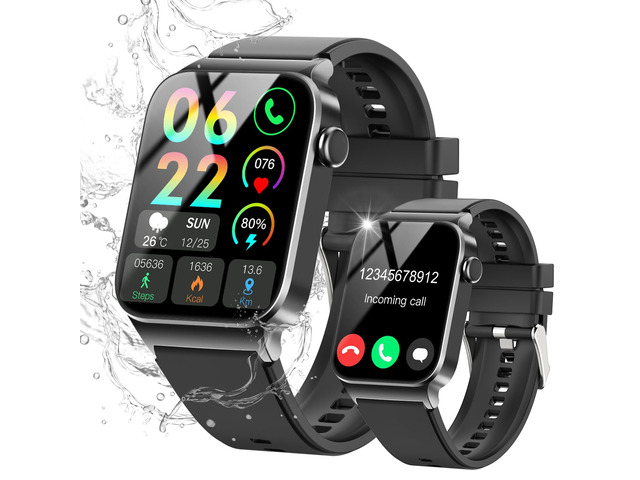 Smart Watch for Men Women Bluetooth Call, 1.85' HD Screen Smartwatch with Heart Rate/Sleep Monitor, 110+ Sport Modes Activity Trackers IP68...