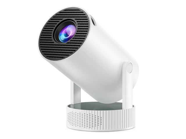 HOTPEAK Mini Projector with Battery, WiFi 6 & Bluetooth5.4, 4K Supported 300 ANSI Rechargeable Portable Projector, 1080P Supported,...