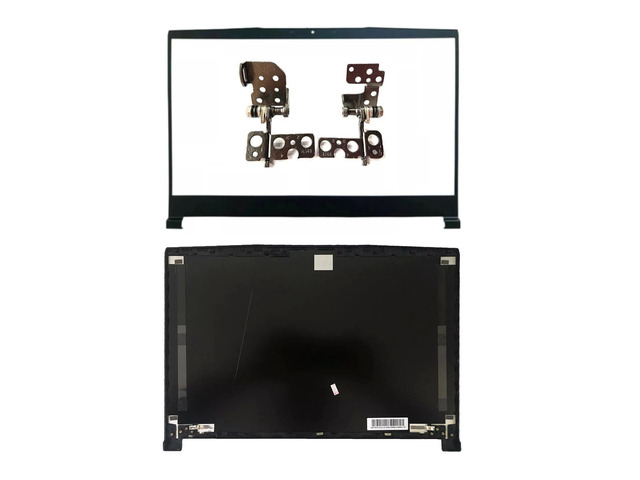 Wzqrps New Replacement Laptop LCD Cover Back Rear Top Lid Hinges Front Bezel for MSI GF65 GF63 Thin 9SD 9SE MS-16W1 MS-16W2 3076R1A211HG...