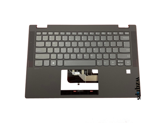 wzqrps Replacement Laptop Upper Case Palmrest Backlit Keyboard Touchpad Assembly Part for Le novo Flex 5-14IIL05 ARE05 ITL05 5CB0Y85490 Gray