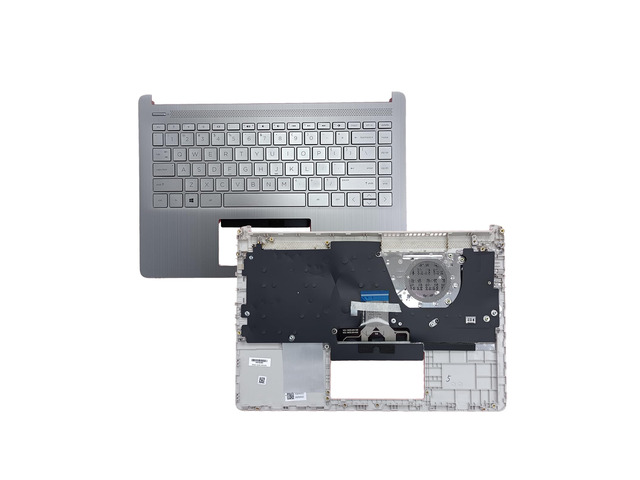 L88200-001 Replacement for Hp 14T-DQ200 14-DQ 14-FQ 14s-dq 14s-dr 14s-fq Laptop Upper case Palmrest Assembly Part with Non-Backlit US Keyboard Sliver