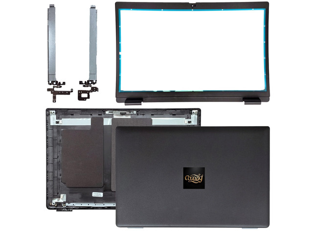017XCF Replacement LCD Back Cover Kit for Dell Latitude 15 3520, E3520 Top Lid with Bezel and Hinges, 17XCF, Black Plastic, Left and Right...