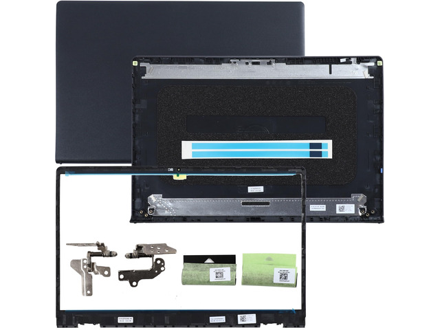 LCD Back Cover for DELL Inspiron 15 3510 3511 3515 3520 3525 00WPN8 09WC73 Top Case Lid with Front Bezel Frame+Hinges+Shaft Cover Replacement,...
