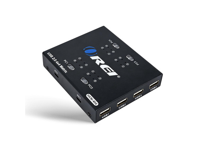 OREI 4x4 USB Matrix Switch USB 2.0, Multi-OS, Dual Switching, 4X USB Cable USB Matrix, KVM Switches Plug & Play, Share 4 USB Devices Across 4...
