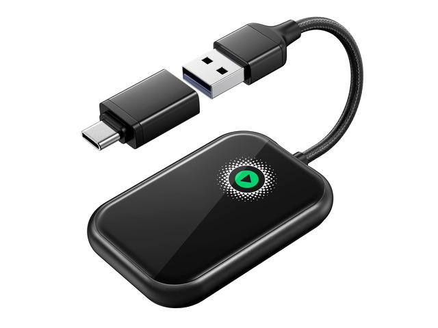 AweEos Smarter CarPlay Pro 2-in-1 Wireless CarPlay & Android Auto Adapter WiFi 6 & BT 5.4, Zero Latency Real-time Transmission, 5s...