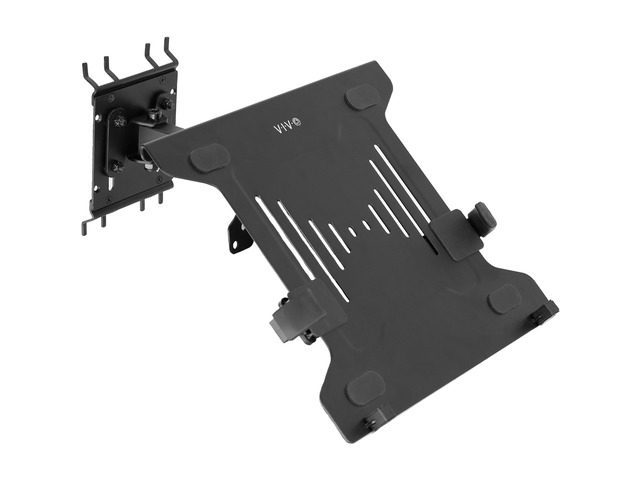 VIVO Black Pegboard Compatible 10-15.6 in Laptop Mount Holder, MOUNT-PB2L Adjustable Notebook Tray, Fits Peg Boards up to 0.25 in Thick with 1 in...