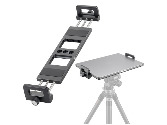 CH-01 Laptop Tripod Mount, Adjustable Laptop Holder with Arca Swiss Plate 1/4' & 3/8' Screw Holes, Anti-Slip Rubber Pad, Fits 11.26' to 15.47'...