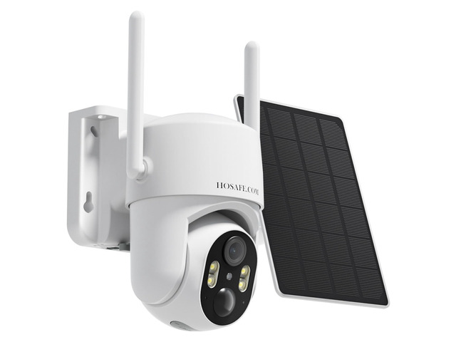 HOSAFE. COM WiFi Solar Security Cameras Wireless Outdoor with 2K HD View 360° PTZ Remote Security Camera Outdoor Wireless, Free Cloud Storage, 3MP...