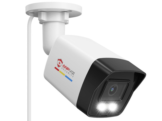 Anpviz 5MP Bullet PoE IP Camera Outdoor, Wired Security Camera Smart Color Night Vision, AI Motion Detection 2.0, with Audio, 2.8MM Lens Wide...
