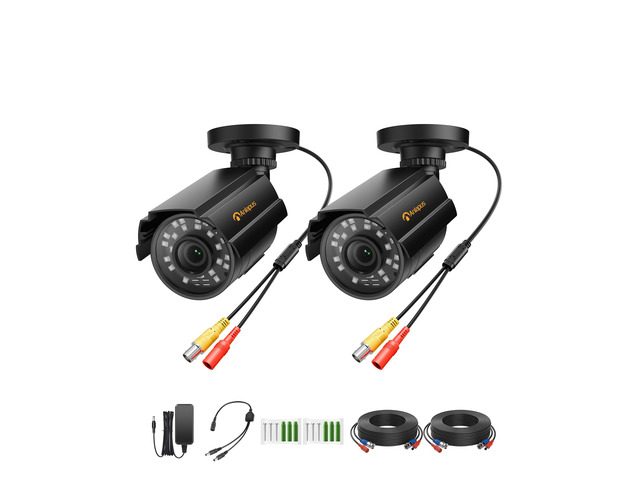 Anlapus 2-Pack 1080P Security Cameras for 2MP, 5MP, 4K DVR Home Surveillance System, IP66 Weatherproof HD-TVI CCTV Bullet Camera for Indoor...