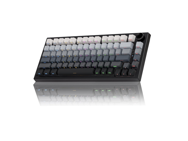 Gurjot Cream 75% Hot-Swappable Mechanical Keyboard, Tri-Mode BT5.1 2.4G USB-C Wireless Bluetooth Gaming Keyboard, RGB Backlit 8000mAh Battery,...