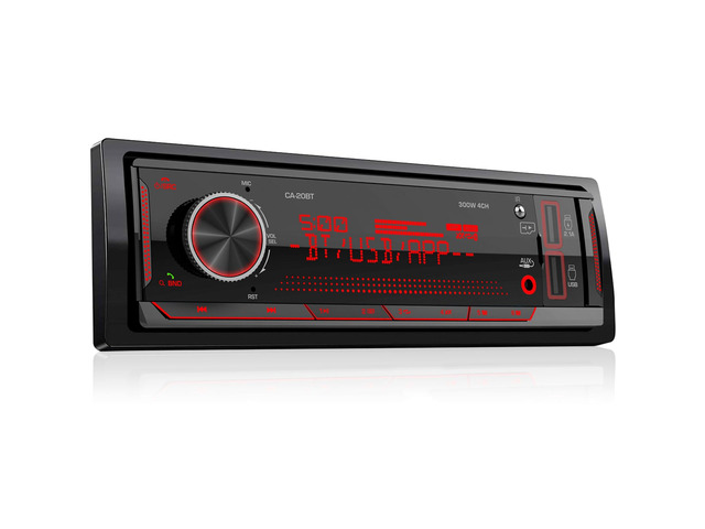 Single Din Stereo Car Radio: Bluetooth Car Audio Receiver with FM AM Digital LCD Display USB SD AUX MP3 Player 2.1A Quick Charge APP Remote