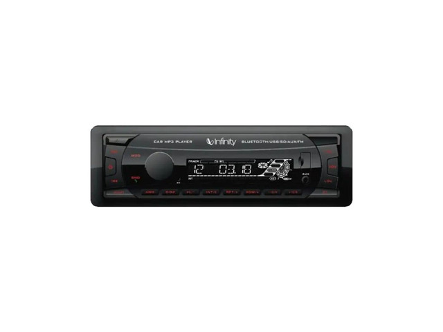 Infinity Alpha 100 Single DIN Bluetooth USB/AUX SD FM Radio MP3 Player Digital Media Car Receiver