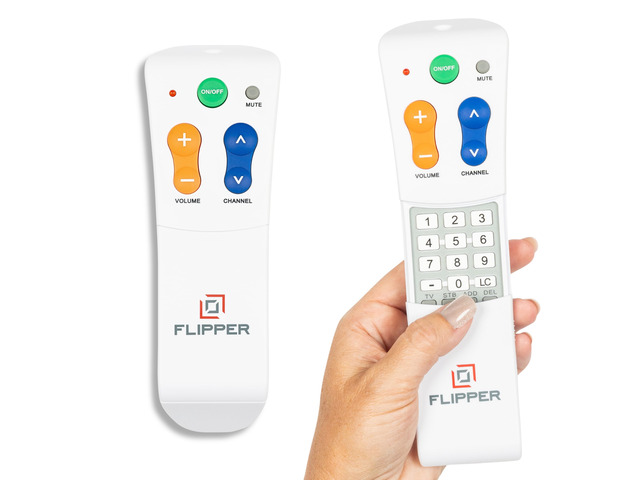Flipper Big Button TV Remote for Seniors, Dementia - Easy Setup Large Color-Coded Buttons, Works with Traditional TV & Cable Box, Ideal for Low...