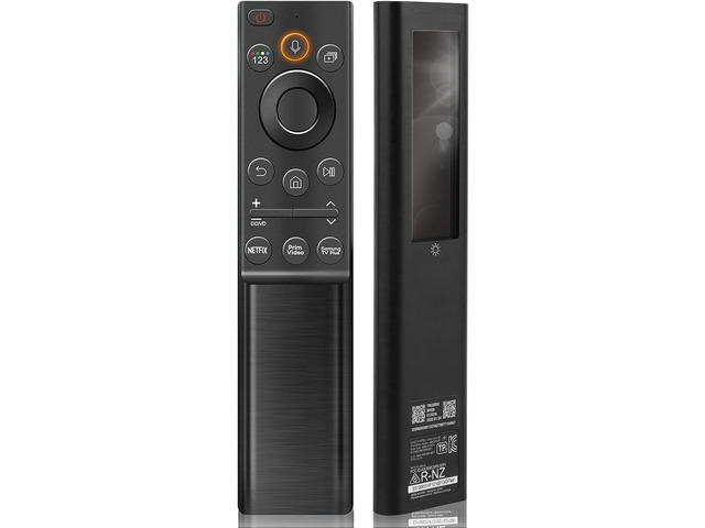 Solar Rechargeable Remote Control Replacement for Samsung Smart TVs BN59-01357A Neo QLED Frame Smart 4K 8K Ultra HD TV, Voice Function, USB-C Charging
