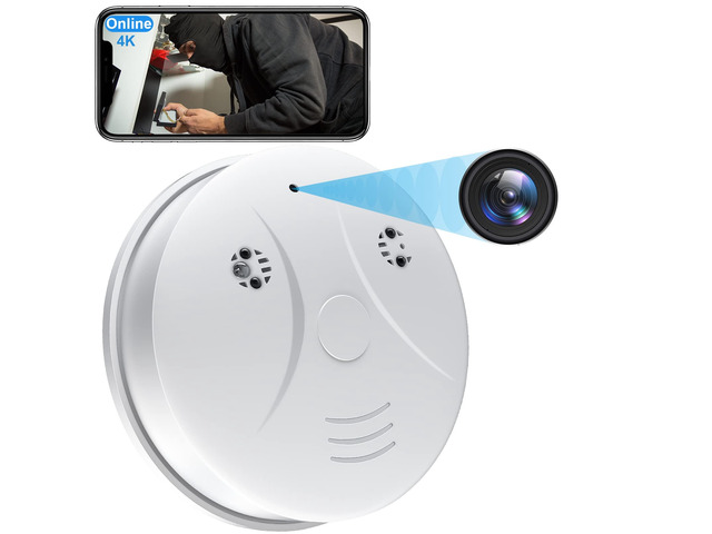 Kestanlora HD 1080P WiFi Smoke Detector Hidden Camera with Motion Detection,Indoor Cameras for Home Security Spy Camera