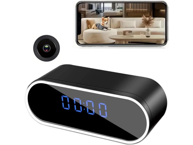 RYLIOSA Hidden Camera Clock 1080P Wireless spy Camera Indoor Security Nanny Camera with Motion Detection Home Security Device
