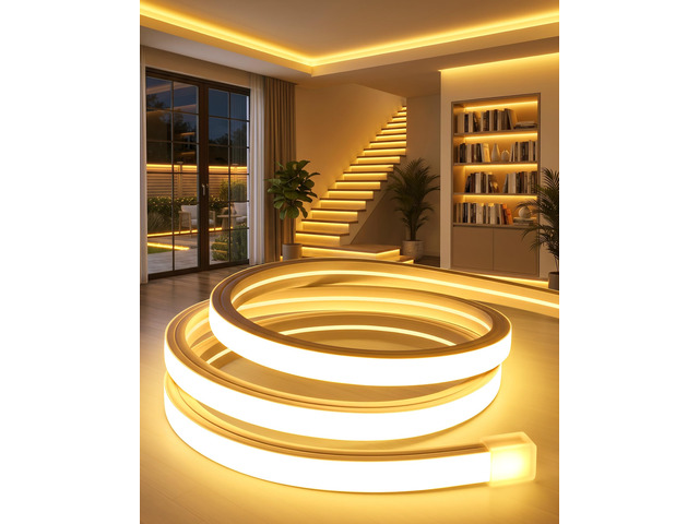 Nixjoro LED Strip Lights 16.4ft COB RV Awning Silicone Neon Rope Lights Cuttable Flexible Outdoor Waterproof for Travel Trailer Food Trucks Van...