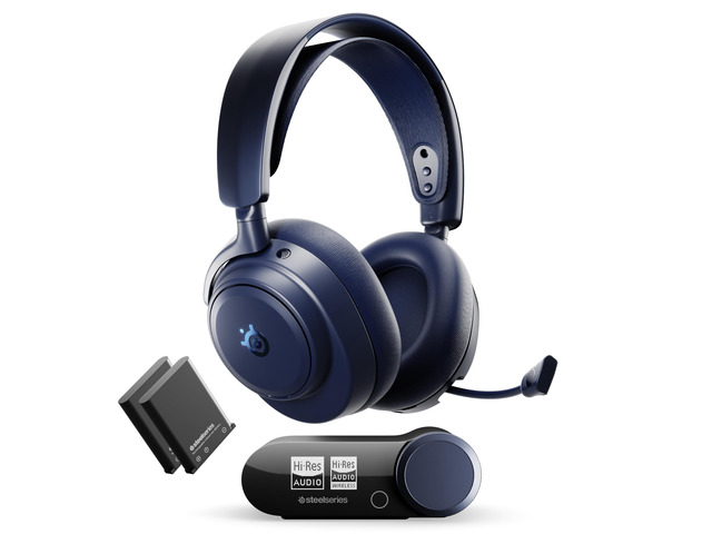 SteelSeries Arctis Nova Pro Omni Gaming Headset - Midnight Blue 96kHz/24bit, ANC, ClearCast Pro Mic, AI Noise Rejection, Mobile App, Mix...