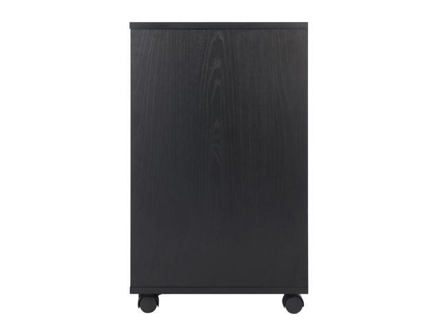Winsome Wood Home Office Halifax 2 Section Mobile Storage Cabinet, Black
