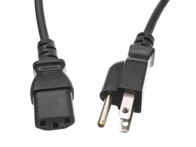 Cable Wholesale Computer / Monitor Power Cord, NEMA 5-15P to C13, 10 Amp, UL / CSA rated, 3 foot - Black