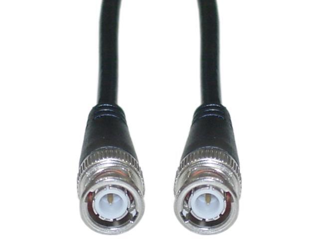 Cable Wholesale BNC RG58 / AU Coaxial Cable BNC Male Copper Stranded Center conductor Black - 10 ft