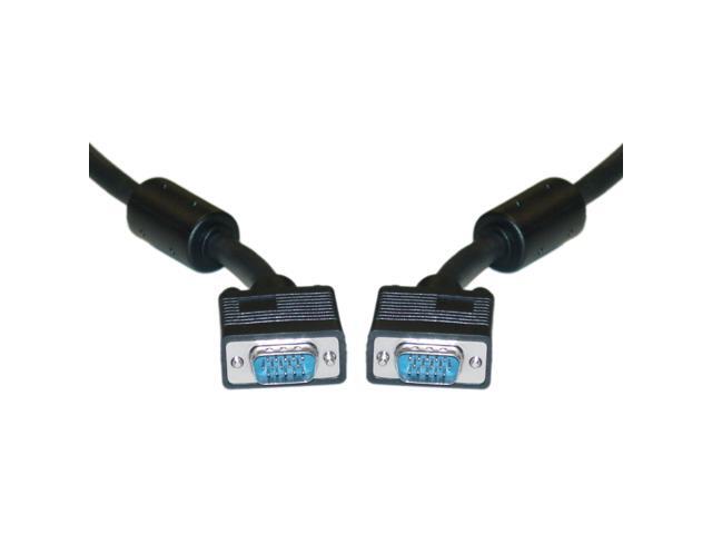 HD15 (SVGA) Male / HD15 (SVGA) Male, Coaxial, with Ferrite Bead, Black, 35 ft