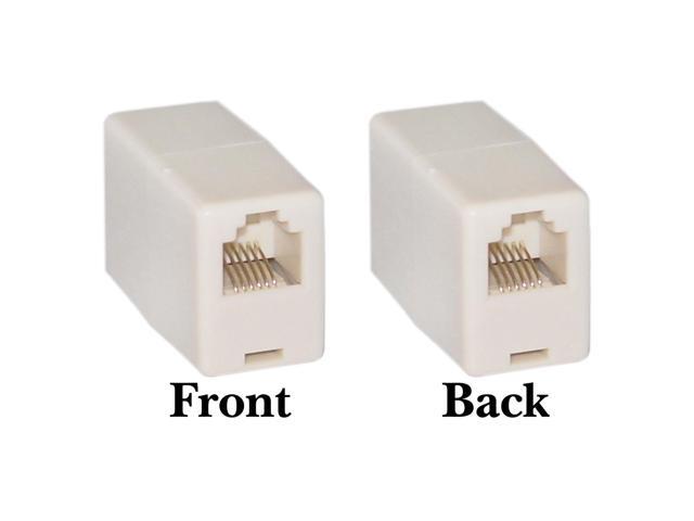 Cable Wholesale Inline Telephone Coupler (Data), RJ12, 6P / 6C