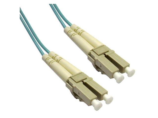 10 Gigabit Aqua Fiber Optic Cable, LC / LC, Multimode, Duplex, 50/125, 9 meter (29.5 foot)