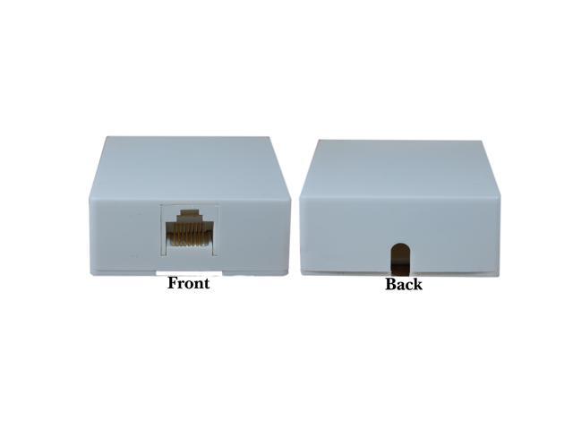 Surface Mount Jack 8P8C White (For Phone Use Only)