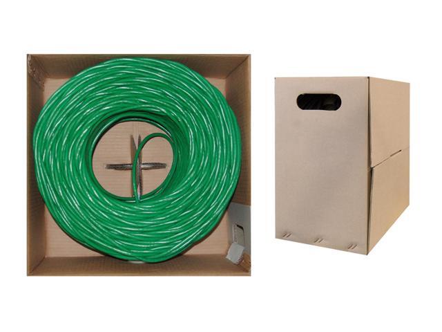 Offex Bulk Cat5e Ethernet Cable, Stranded, UTP (Unshielded Twisted Pair), Pullbox, 1000 foot - Green