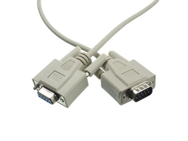 Offex Null Modem Cable, DB9 Male to DB9 Female, UL rated, 8 Conductor, 25 foot