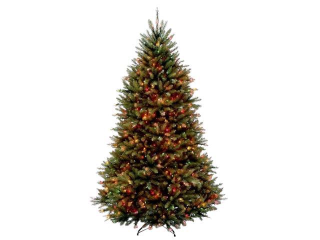National Tree Company 7.5 Foot Pre-Lit Dunhill Fir Tree - 9' x 59' x 90' - Green Tree, Green Tree Stand