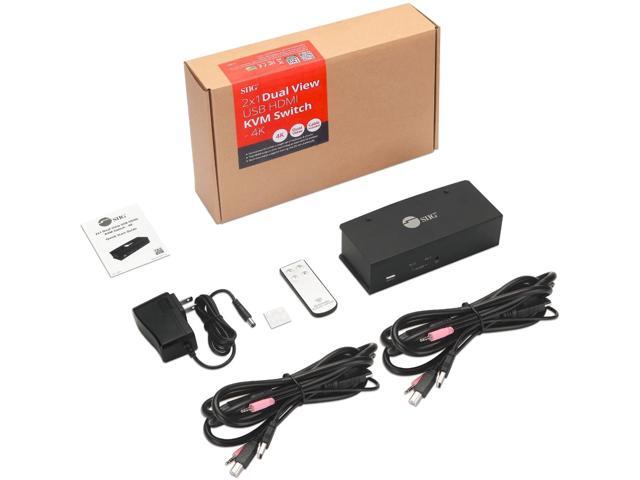 Siig 2X1 Dual View Usb Hdmi Kvm Switch - 4K 30Hz