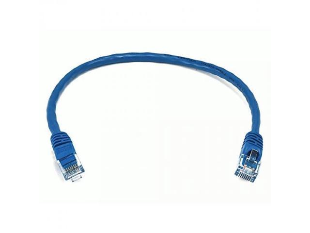 Monoprice Cat5e Ethernet Patch Cable - 1 Feet - Blue Network Internet Cord - RJ45, Stranded, 350Mhz, UTP, Pure Bare Copper Wire, 24AWG