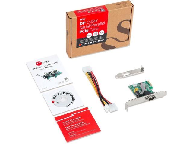 SIIG DP Cyber RS-232 1S PCIe Card 250Kbps JJE20611S1