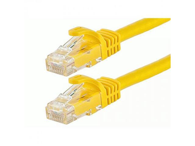 Monoprice Cat6 Ethernet Patch Cable - 1 Feet - Yellow Network Internet Cord - RJ45, Stranded, 550Mhz, UTP, Pure Bare Copper Wire, 24AWG -...