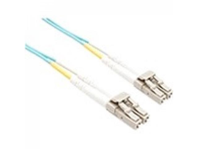 3 Meter OM3 10Gig Fiber Optic Cable, Aqua, PVC OFNR Jacket 50/125 Micron Multimode Duplex, LC-LC