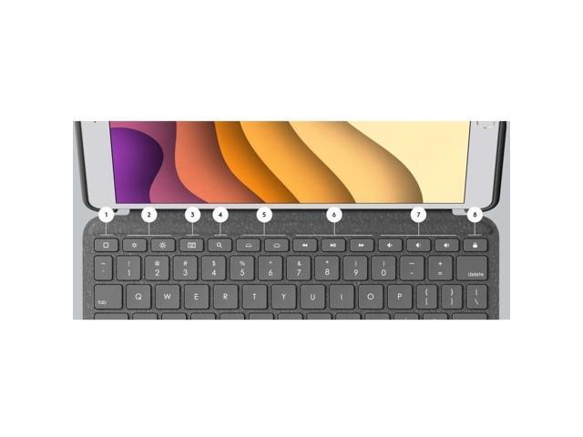Logitech Combo Touch Backlit Keyboard Case for Apple 12.9" iPad Pro 5th & 6th Gen (Oxford Gray) - image 7
