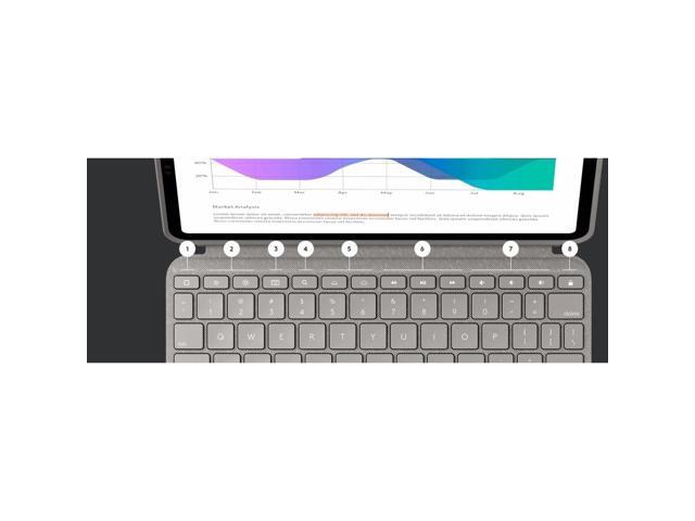 Logitech - Combo Touch iPad Pro Keyboard Folio for Apple iPad Pro 11" (1st, 2nd, 3rd & 4th Gen) with Detachable Backlit Keyboard - Sand - image 2
