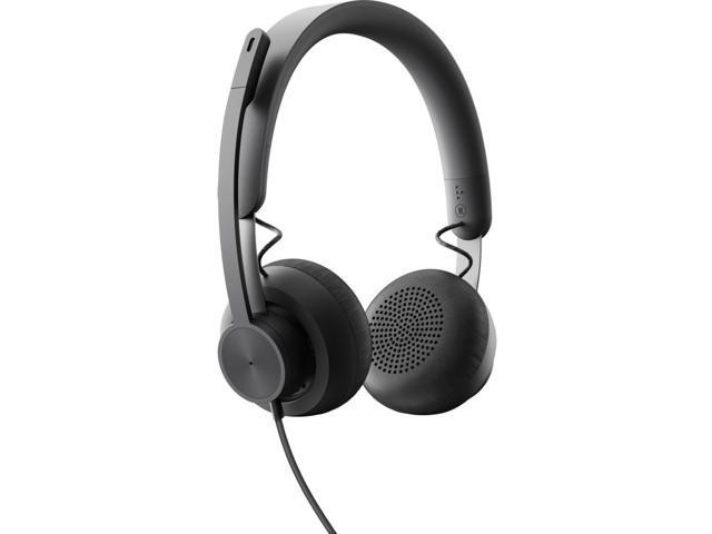 Logitech - Zone 750 Wired Active Noise Canceling On-Ear Headset - Black - image 3