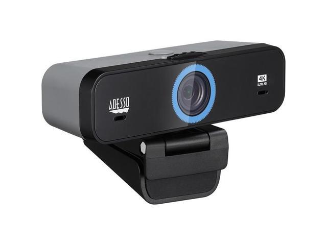 Adesso CyberTrack K4 Webcam - 8 Megapixel - 30 fps - USB 2.0 - 3840 x 2160 Video - CMOS Sensor - Fixed Focus - Microphone - Monitor, Notebook, TV.