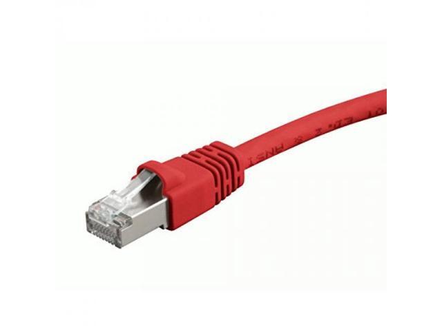 Monoprice Cat6A Ethernet Patch Cable - 7 Feet - Red Network Internet Cord - RJ45, 550Mhz, STP, Pure Bare Copper Wire, 10G, 26AWG