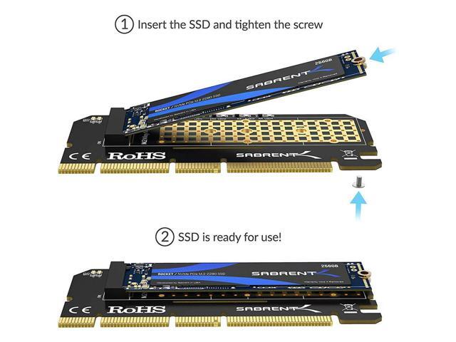 Sabrent NVMe M.2 SSD to PCIe Adapter Card with Aluminum Heatsink - image 11