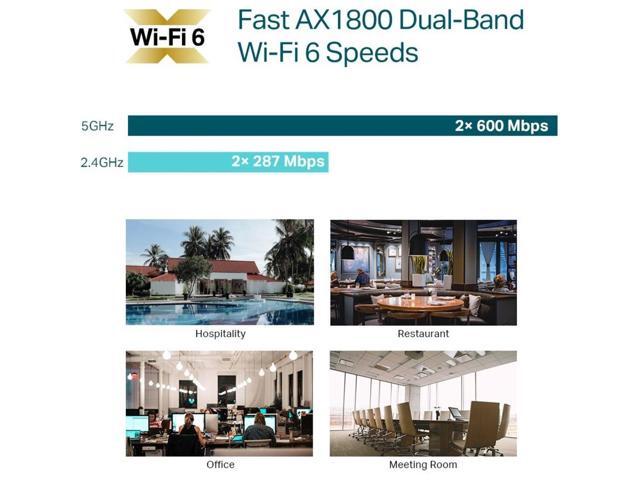 TP-Link EAP620 HD Omada WiFi 6 AX1800 Wireless Gigabit Access Point for High-Density Deployment PoE+ Powered