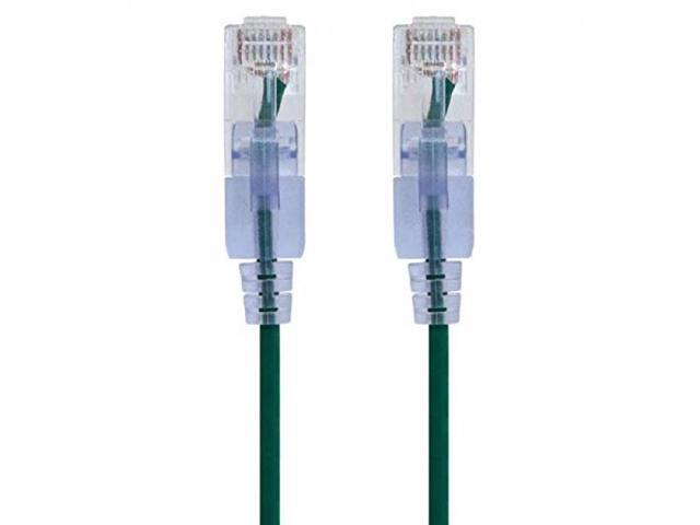 Monoprice Cat6A Ethernet Patch Cable - 14 Feet - Green (10 Pack) Snagless RJ45 550Mhz UTP Pure Bare Copper Wire 10G 30AWG - SlimRun Series