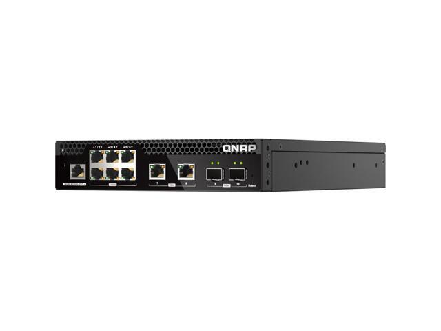 QNAP - 8 Ports - Manageable - 10 Gigabit Ethernet, 2.5 Gigabit Ethernet - 10GBase-T, 10GBase-X, 2.5GBase-T - 2 Layer Supported - Modular - 40 W...