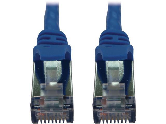 Tripp Lite Cat6a 10G Snagless Shielded Slim STP Ethernet Cable (RJ45 M/M), PoE, Blue, 3 ft. (0.9 m) - 3 ft Category 6a Network Cable for Network...