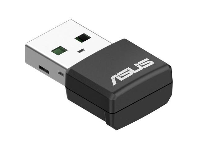 ASUS AX1800 Dual Band WiFi 6 USB Adapter, WiFi 6, 802.11ax, WPA3 Network Security, 5GHz frequency band, Compact size (USB-AX55 Nano)
