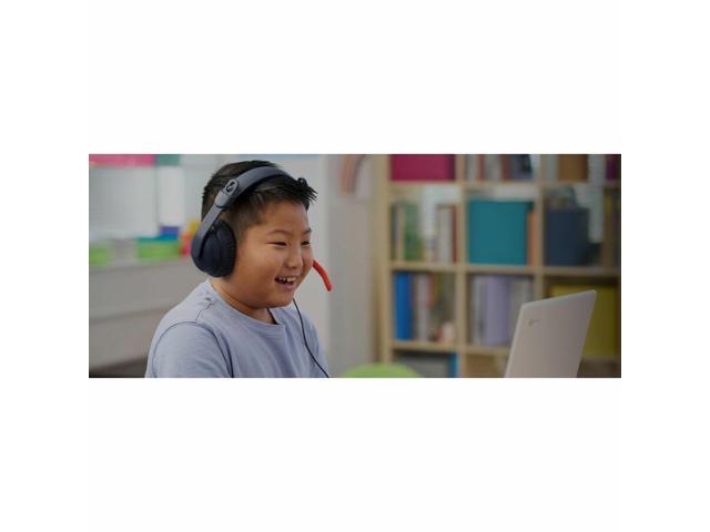 Logitech Zone Learn Headset - Stereo - USB Type A - Wired - On-ear - Binaural - Circumaural - 4.30 ft Cable - Noise Canceling